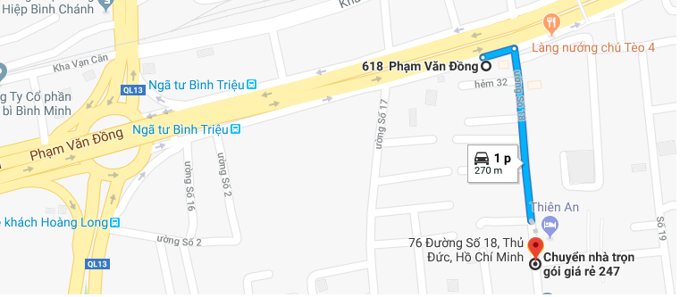 dịch vụ chuyển nhà giá rẻ đường Phạm Văn Đồng 