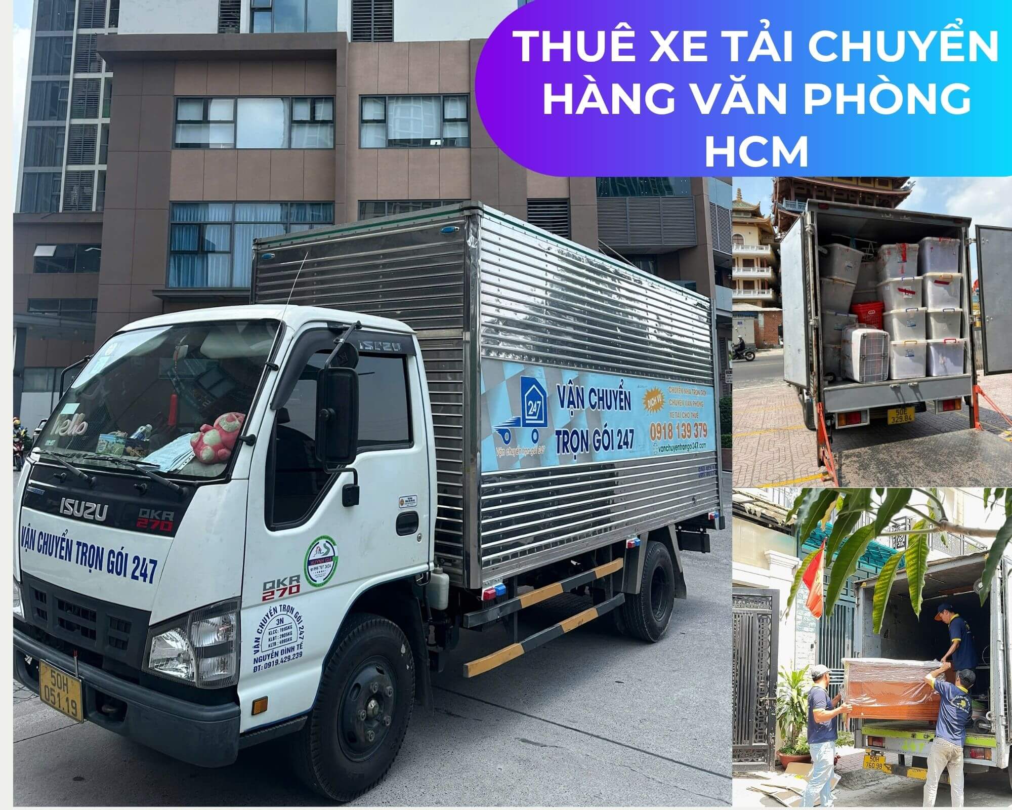 cho thuê xe tải chở hàng chuyển văn phòng