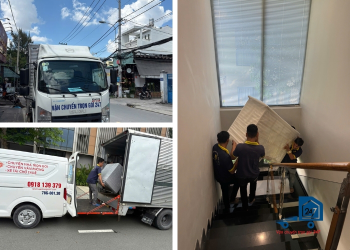 cho thuê xe tải chở hàng văn phòng có bốc xếp