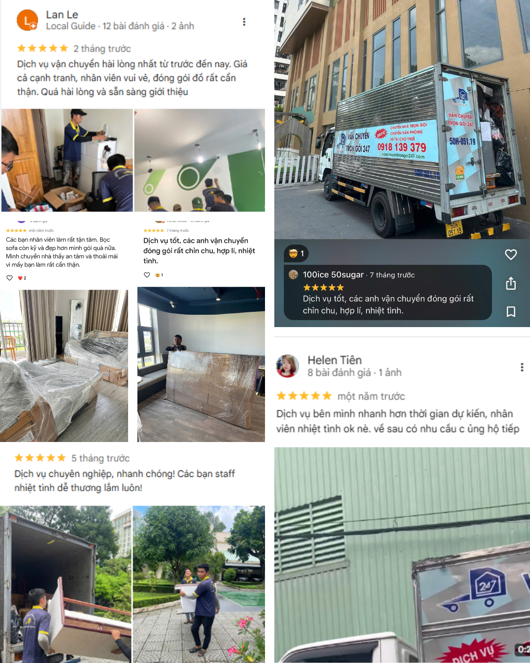 feedback khách hàng về dịch vụ chuyển văn phòng hcm uy tín 