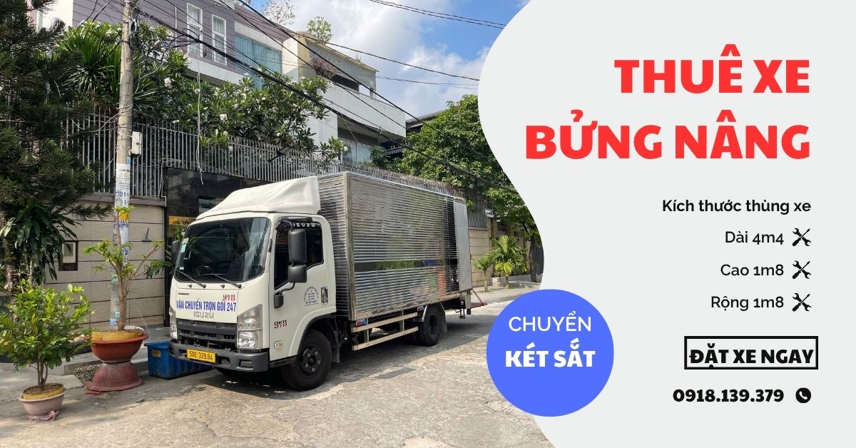 thuê xe tải có bửng nâng hạ chuyển két sắt