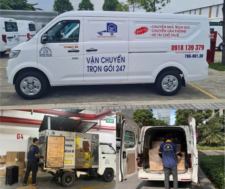 thuê xe tải chuyển trọ dĩ an 500kg và xe van 1 tấn thực tế